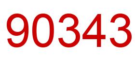 Number 90343 red image