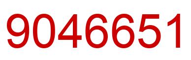 Number 9046651 red image