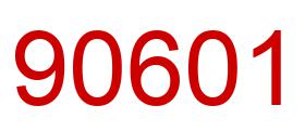 Number 90601 red image