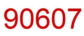 Number 90607 red image
