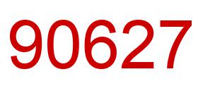 Number 90627 red image