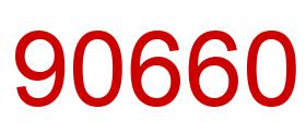 Number 90660 red image