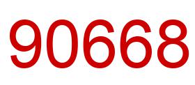 Number 90668 red image