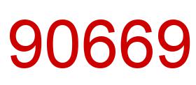 Number 90669 red image