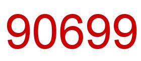 Number 90699 red image