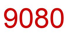 Number 9080 red image