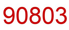Number 90803 red image