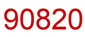 Number 90820 red image