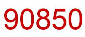 Number 90850 red image