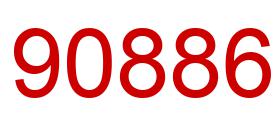 Number 90886 red image