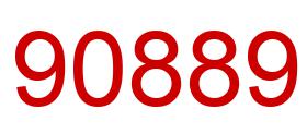 Number 90889 red image