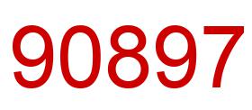 Number 90897 red image