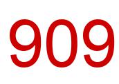 Number 909 red image