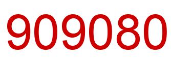 Número 909080 imagen rojo