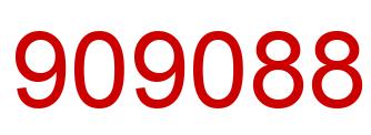 Number 909088 red image