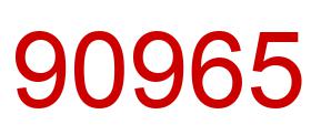 Number 90965 red image