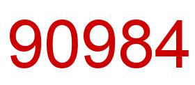 Number 90984 red image