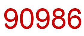 Number 90986 red image