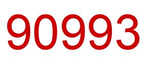 Number 90993 red image