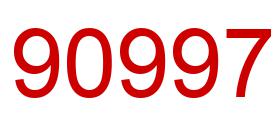 Number 90997 red image