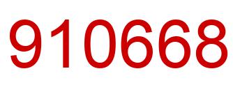 Number 910668 red image