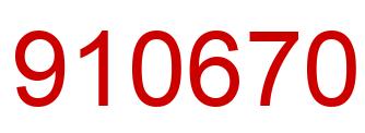 Number 910670 red image