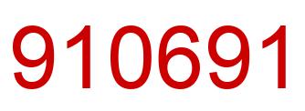 Number 910691 red image