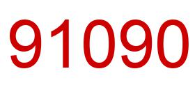 Number 91090 red image