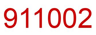 Number 911002 red image