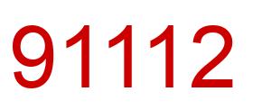 Number 91112 red image