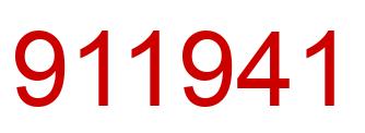 Number 911941 red image