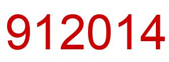 Number 912014 red image