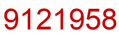 Number 9121958 red image