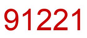 Number 91221 red image