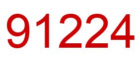 Number 91224 red image
