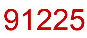 Number 91225 red image
