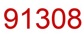 Number 91308 red image