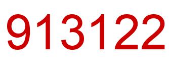 Number 913122 red image