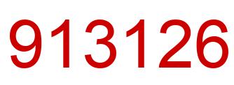 Number 913126 red image