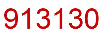 Number 913130 red image