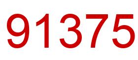 Number 91375 red image