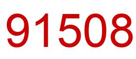 Número 91508 imagen rojo