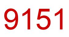 Number 9151 red image