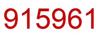 Número 915961 imagen rojo