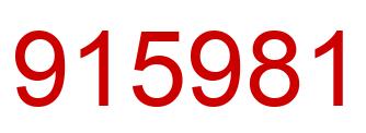 Number 915981 red image