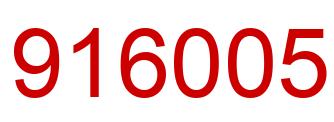 Number 916005 red image
