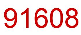 Number 91608 red image
