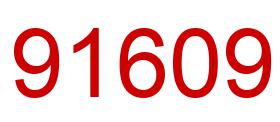 Number 91609 red image