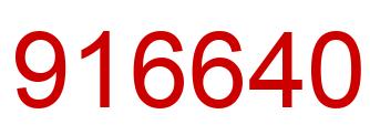 Number 916640 red image