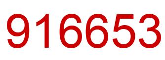 Number 916653 red image